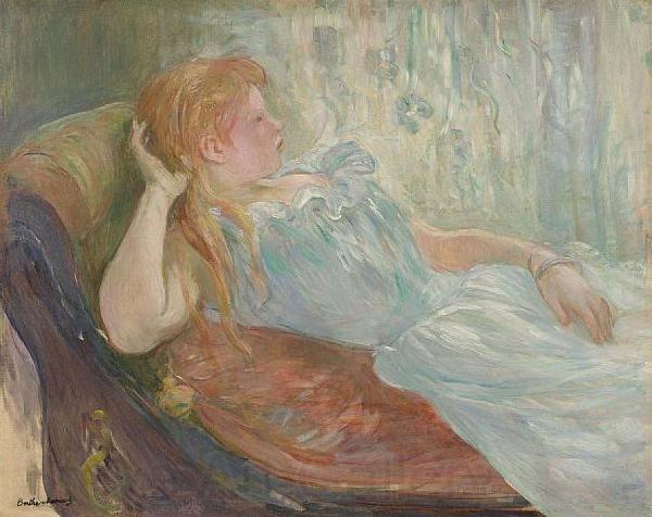 Berthe Morisot Liegendes Madchen Spain oil painting art